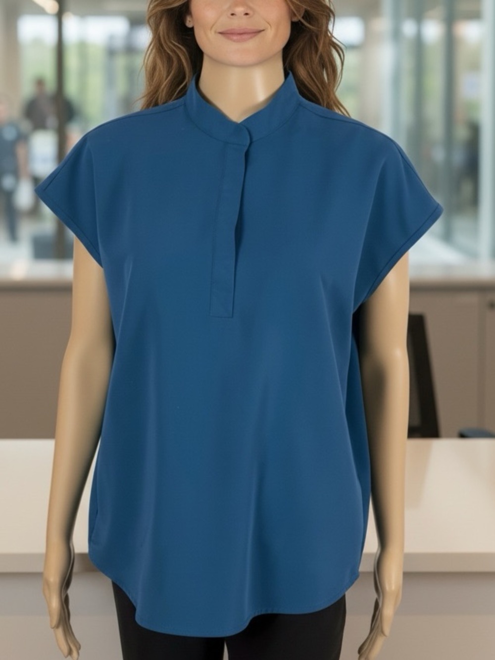 👛 (ANY 2/$50) FIGS Technical Collection Rafaela Blue Scrub Top Small VIDEO